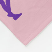 Girls Cheerleading Lila Typografie Fleecedecke (Ecke)