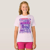 Girls Cheerleading Lila Typografie T-Shirt (Vorne ganz)