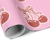 Girls Cherry Sweet 16th Birthday Invitation Geschenkpapier (Rolleneckpunkt)