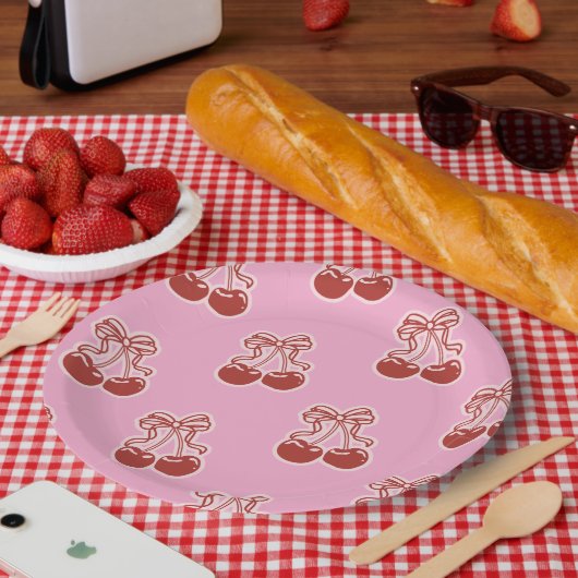 Girls Cherry Sweet 16th Birthday  Pappteller (Picknick)