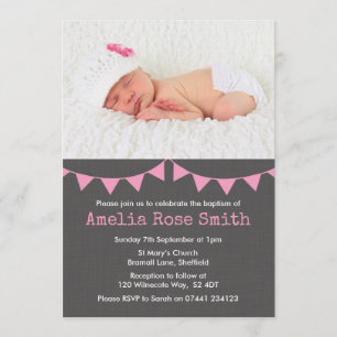 Girls Christening/Taufe Einladung