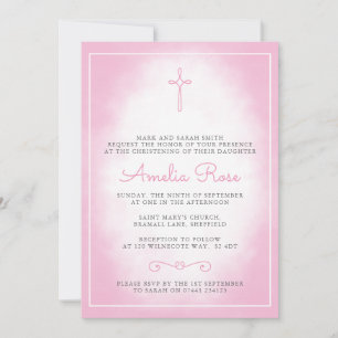 Girls Christening/Taufe Einladung