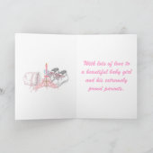 Girls Christening Wish Karte (Innenseite)