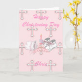 Girls Christening Wish Karte (Gelbe Blume)