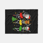 Girls Christmas Ballet Skeleton Ballerina Women Sk Fleecedecke (Vorderseite (Horizontal))