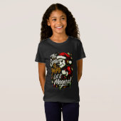 Girls' Christmas Bear DJ Edgy Holiday Magic Tee (Vorne ganz)