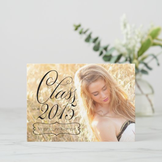 Girls Class of 2015 Graduation Ankündigungen (Stehend Vorderseite)