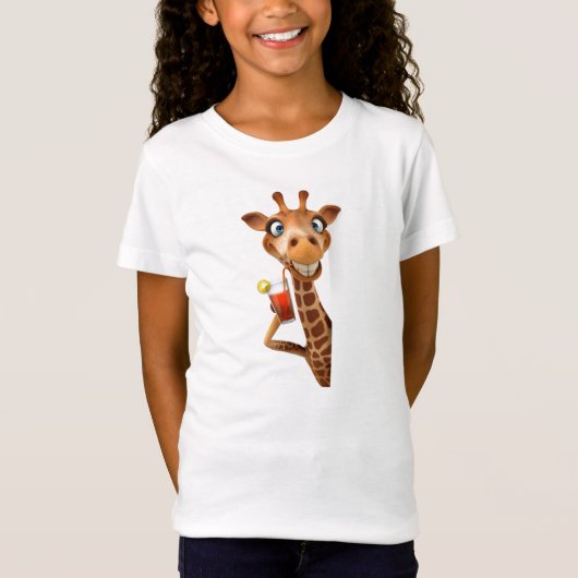 Girls Clothes - Funny Giraffe T-Shirt (Vorderseite)