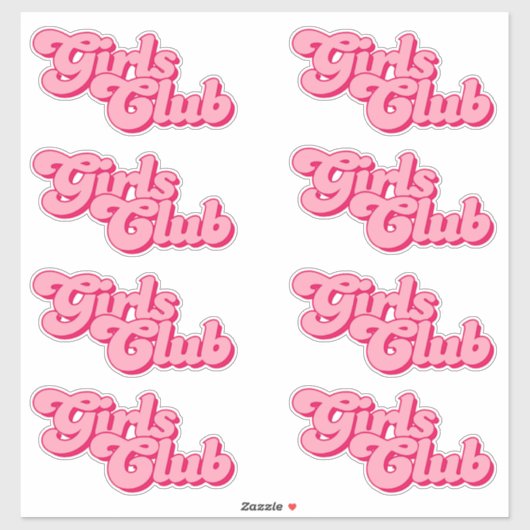Girls Club Aufkleber (Blatt)