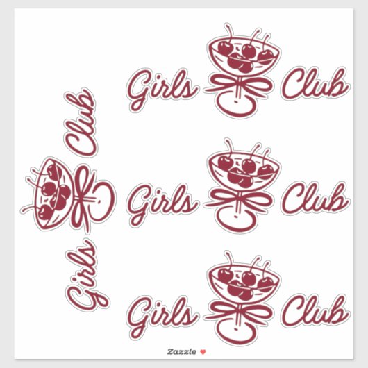 Girls Club Aufkleber (Blatt)