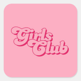 Girls Club Quadratischer Aufkleber