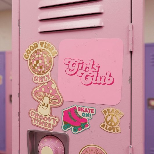 Girls Club Quadratischer Aufkleber