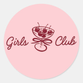 Girls Club Runder Aufkleber