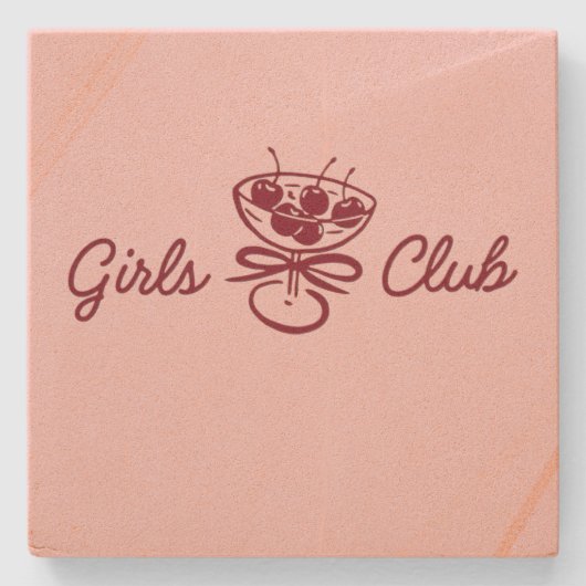 Girls Club Steinuntersetzer (Vorderseite)