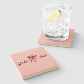 Girls Club Steinuntersetzer (Seitenansicht)