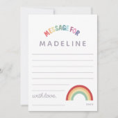 Girls Colorful Rainbow Birthday Time Capsule Cards Einladung (Vorderseite)