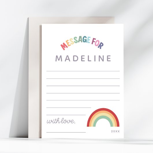 Girls Colorful Rainbow Birthday Time Capsule Cards Einladung