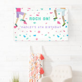 Girls Colorful Rock Klettern Party Banner (Insitu)