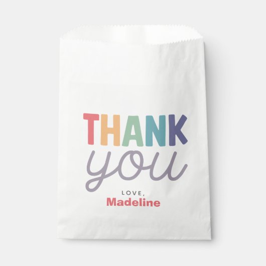 Girls Colorful Two Much Fun Rainbow 2nd Birthday Geschenktütchen (Vorderseite)