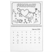Girls Coloring Calendar Kalender (Feb 2026)