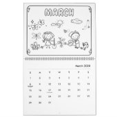 Girls Coloring Calendar Kalender (Mär 2026)