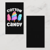 Girls Cotton Candy Lover Niedlich Dessert Visitenkarte (Vorne/Hinten)