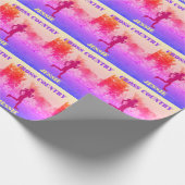 Girls Cross Country Running Rainbow Geschenkpapier (Ecke)