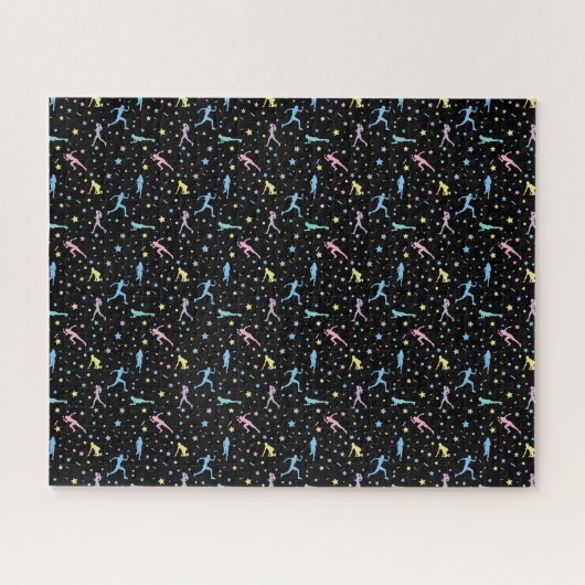 Girls Cross Country, Track Field, Marathon Runner Puzzle (Horizontal)