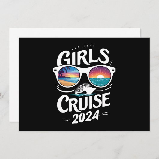 Girls Cruise Trip 2024 Urlaub Liebhaber Einladung (Vorne/Hinten)