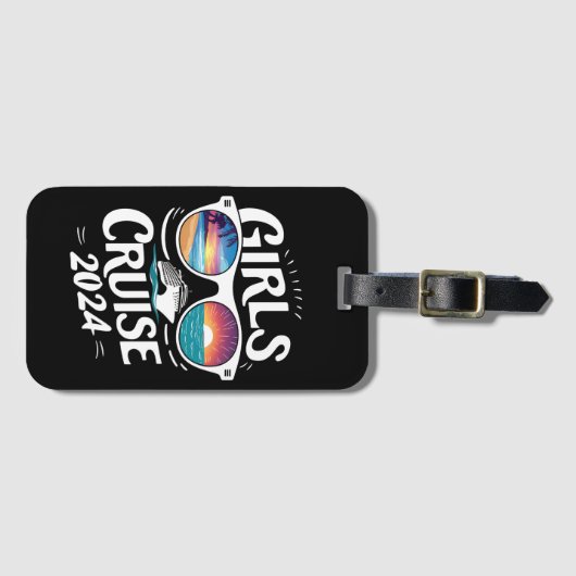 Girls Cruise Trip 2024 Urlaub Liebhaber Gepäckanhänger (Vorderseite (Horizontal))