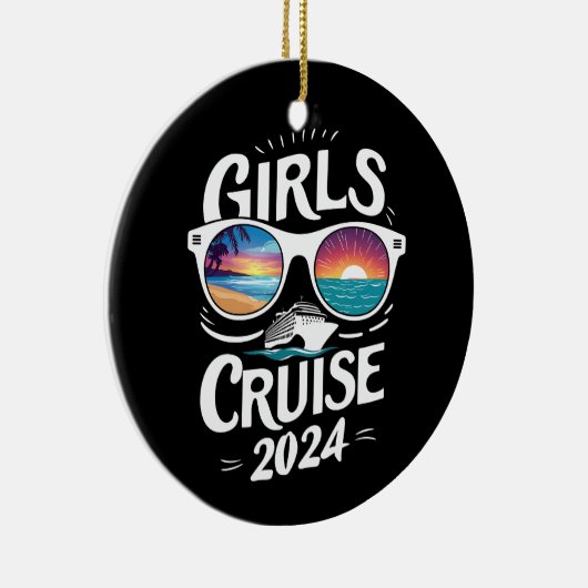Girls Cruise Trip 2024 Urlaub Liebhaber Keramik Ornament (Rechts)