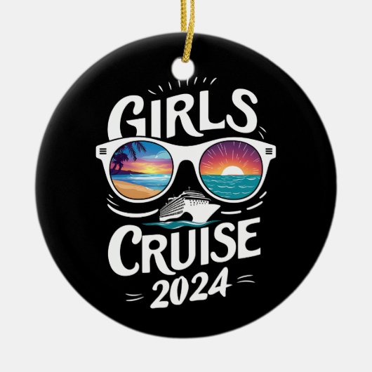 Girls Cruise Trip 2024 Urlaub Liebhaber Keramik Ornament (Vorne)