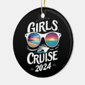 Girls Cruise Trip 2024 Urlaub Liebhaber Keramik Ornament (Links)