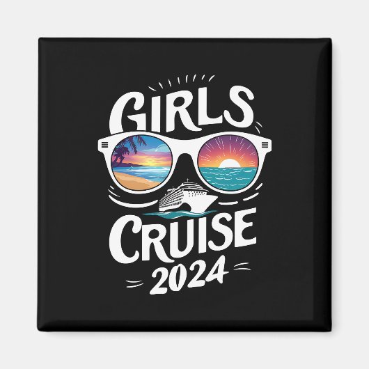 Girls Cruise Trip 2024 Urlaub Liebhaber Magnet (Vorne)