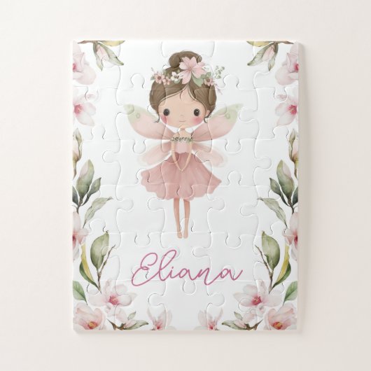 Girls Custom Name Personalised Fairy Puzzle (Vertikal)