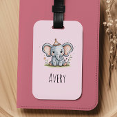 Girls Cute Elephant Kids Gepäckanhänger