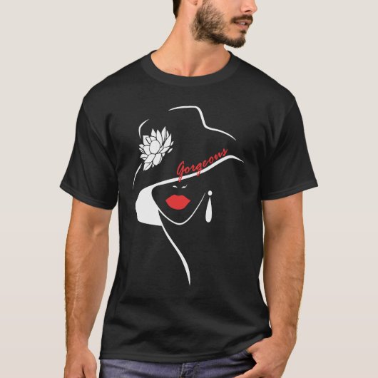 Girls cute lips red lipstick T-Shirt (Vorderseite)