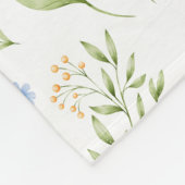 Girls Cute Monogram Name Floral Fleece Blanket (Ecke)