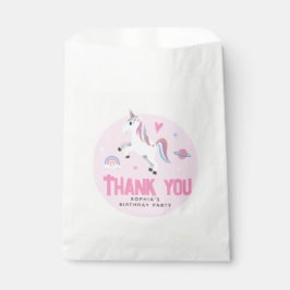 Girls Cute Pink RainbowUnicorn  Geschenktütchen