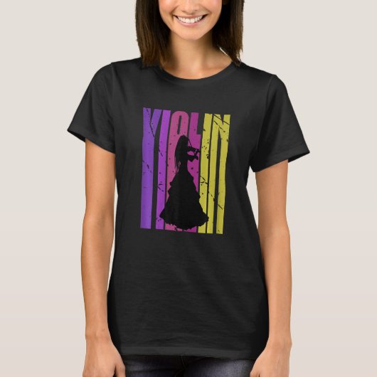 Girls Cute Violin Daughter Queen Violinist Player  T-Shirt (Vorderseite)