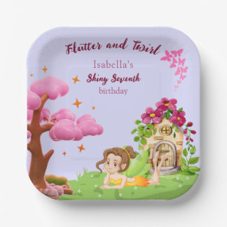 Girls Cute Yellow Fairy Fairytale home Pappteller
