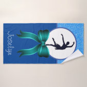 Girls Dance Glitzer and Bow Badehandtuch (Badehandtuch)