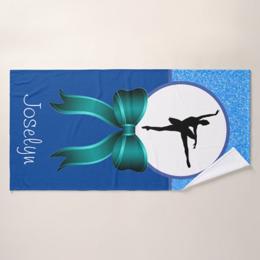 Girls Dance Glitzer and Bow Badehandtuch (Badehandtuch)