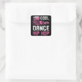 Girls Dance Hip Hop Quadratischer Aufkleber (Tasche)