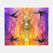 Girls Dance Multicolored Fleece Blanket (Vorderseite (Horizontal))