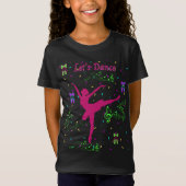 Girls Dance Musical Notes T-Shirt (Vorderseite)
