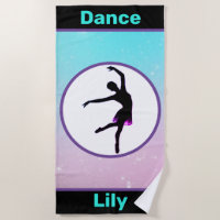 Girls Dance Pastel Beach Handtuch