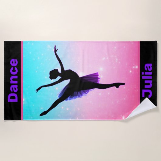 Girls Dance Pastel Beach Handtuch (Vorderseite)