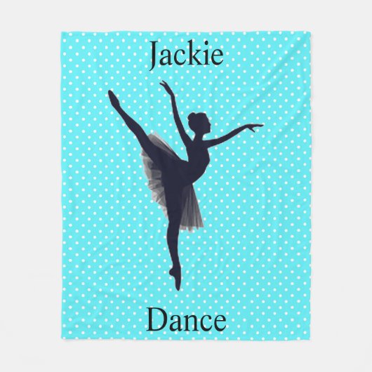 Girls Dance Polka Dot Fleecedecke (Vorderseite)
