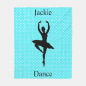 Girls Dance Polka Dot Fleecedecke (Vorderseite)